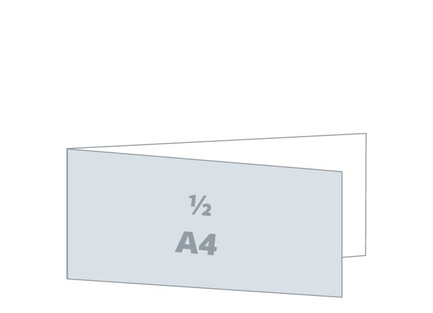 Letak 2 x 1/2 A4 - Eco: 594x148 / 297x148 mm - V savijanje (D3)