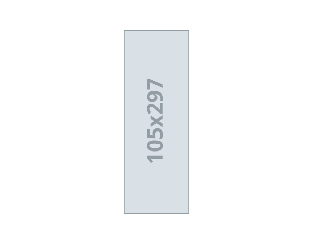 Zbornik 1/2 A4: 105x297 mm (D8)