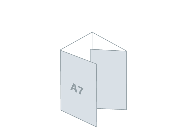 Letak 4 x A7 - Eco: 287x105 / 74x105 mm - Roll savijanje (D8)
