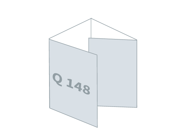 Letak 4 x Q-148 - Eco: 583x148 / 148x148 mm - Roll savijanje (D3)