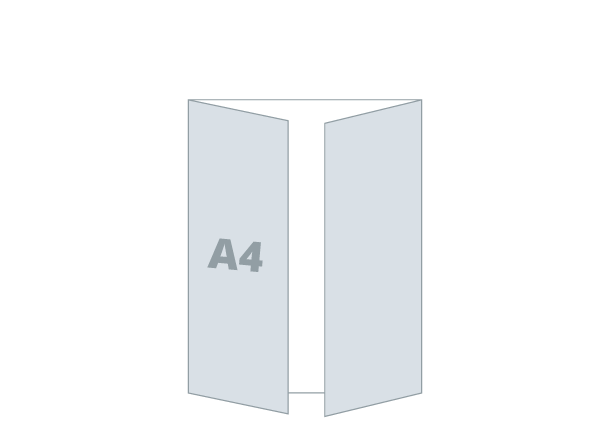 Letak A4 - Standard: 419x297 / 210x297 mm - Gate savijanje (D2)