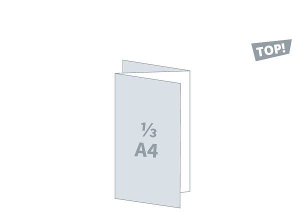 Letak 24h - 3 x 1/3-A4: 297x210 / 99x210 mm - Z savijanje (D4)