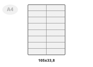 Naljepnica, etiketa: 105x33,8 mm (D)