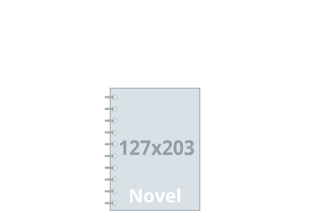 Rokovnik Novel - Standard: 127x203 / 254x203 mm, metalna spirala (D10)
