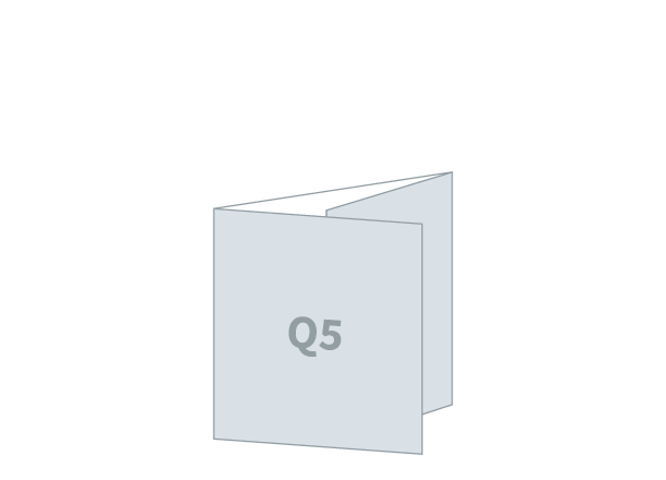 Pozivnica 2 x Q5 - Premium White: 442x148 / 148x148 mm - C savijanje (D4)