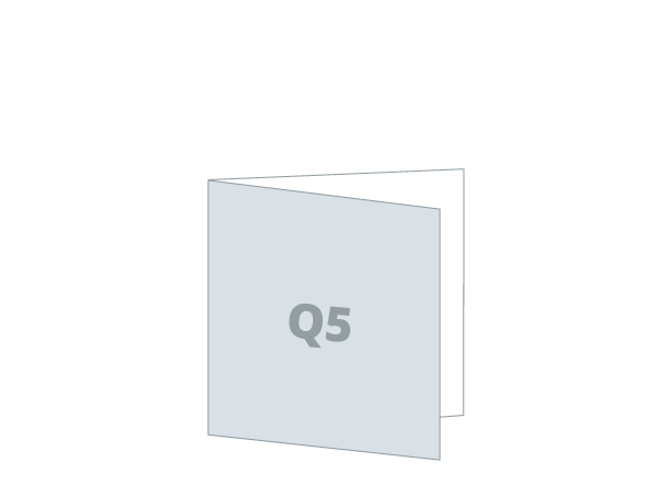 Pozivnica 2 x Q5 - Premium White: 296x148 / 148x148 mm - V savijanje (D6)
