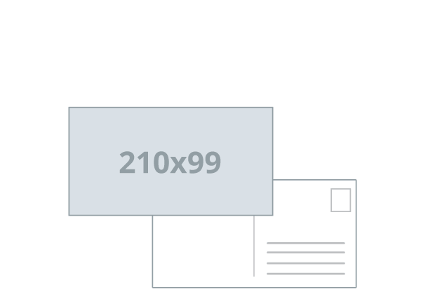 Razglednica 1/3 A4 - Standard: 210x99mm (D12)