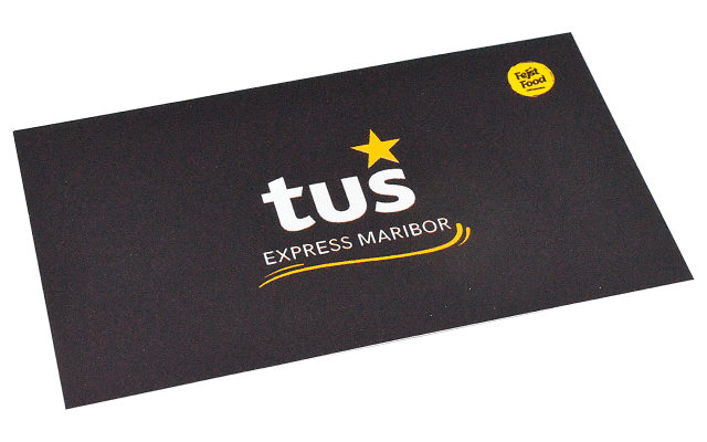 tisak standardnih posjetnica na premaznom papiru s mat plastifikacijom