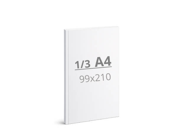 Brošura 1/3 A4: 99x210 mm - meki uvez / šivano, lijepljeno (D6)