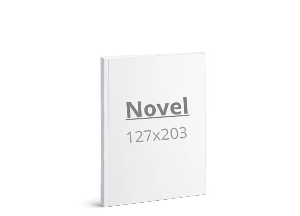 Brošura Novel: 127x203 mm - meki uvez / šivano, lijepljeno (D4)