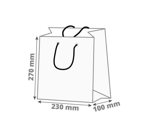 Poklon vrećica: 230x100x270 mm (D1X)