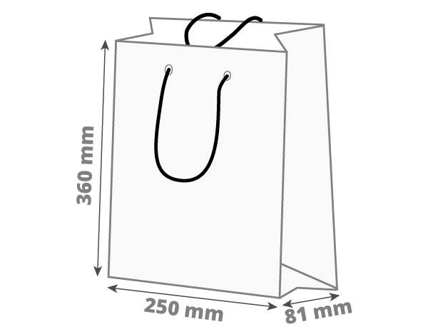 Poklon vrećica: 250x81x360 mm (D1X)