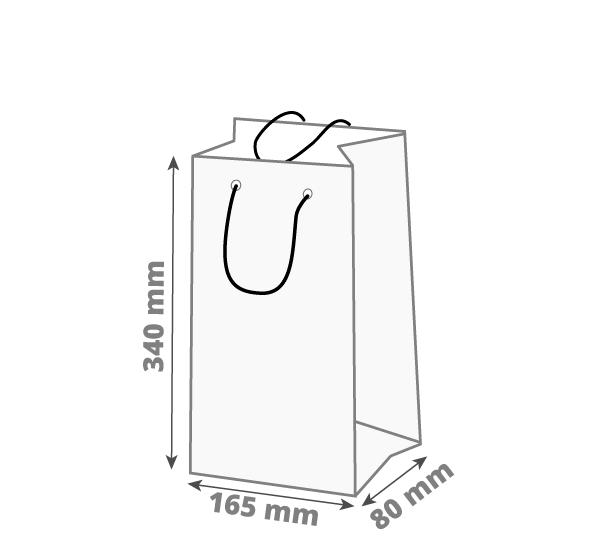 Poklon vrećica za boce: 165x80x340 mm (D1)