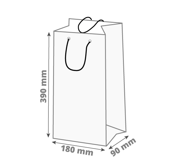 Poklon vrećica za boce: 180x90x390 mm (D1X)