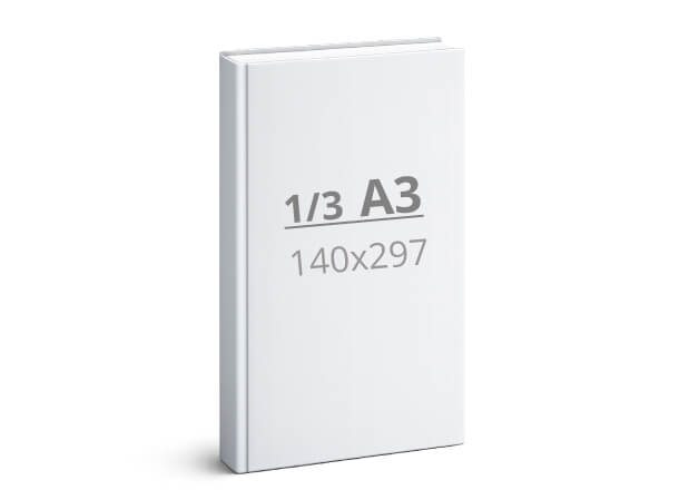 Knjiga 1/3 A3: 140x297 mm - tvrdi uvez (D2)