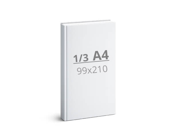 Knjiga 1/3 A4: 99x210 mm - tvrdi uvez (D6)