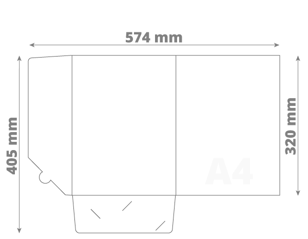 Poslovna mapa A4 - Model 1: 574x405x0 mm (D1)