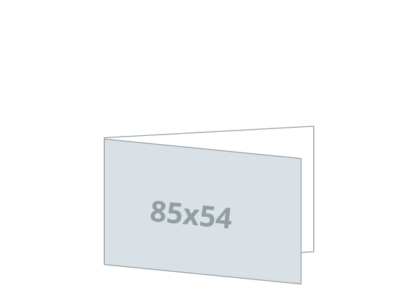 Posjetnica - Premium White: 170x54 / 85x54 mm - V savijanje (D24)