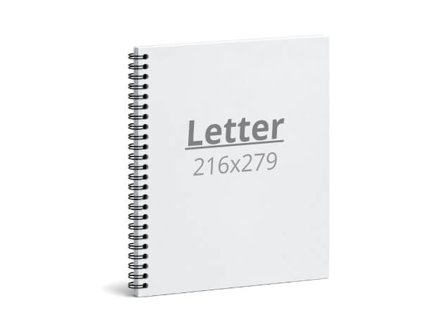 Rokovnik Letter: 216x279 / 432x279 mm, metalna spirala (D5X)