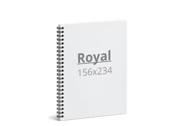 Rokovnik Royal: 156x234 / 312x234 mm, metalna spirala (D8)